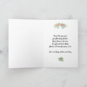 かわいいキリンありがとう カード (内部)