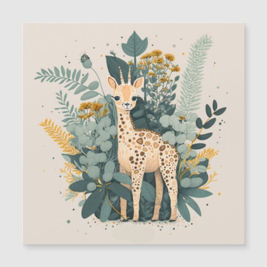 かわいいキリンが庭に (正面)