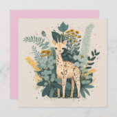 かわいいキリンが庭に (正面/裏面)