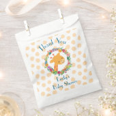 かわいいキリンとフローラリースありがとう フェイバーバッグ (クリップ留めされた状態)