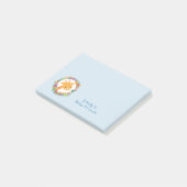 かわいいキリンとフローラリース赤ちゃんシャワー ポストイット (アングル)