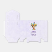 かわいいキリンとフローラ王冠 フェイバーボックス (折り畳みなし)