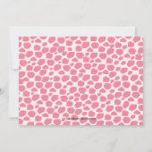 かわいいキリンのお母さん及び女の赤ちゃんのベビーシャワー 招待状 (裏面)