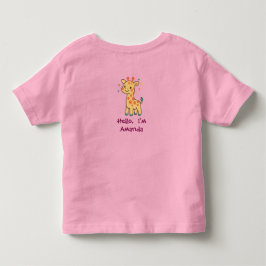 かわいいキリンのかわいい動物のカスタムデザイン トドラーTシャツ