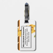 かわいいキリンのカスタマイズ可能なラゲッジタグ ラゲッジタグ (裏面縦)