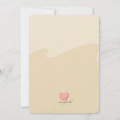 かわいいキリンのカップルのベビーシャワーの招待状 招待状 (裏面)