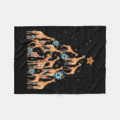 かわいいキリンのクリスマスツリーキリン愛好家クリスマスホー フリースブランケット (正面(横))