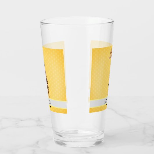 かわいいキリンのサファリ動物ジャングルの名前イエローキッズ タンブラーグラス (右)