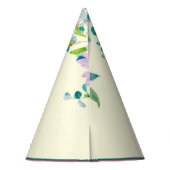 かわいいキリンのサファリ動物ジャングルフラワー誕生日 パーティーハット (裏面)