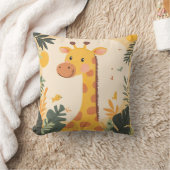 かわいいキリンのジャングルエキゾチックなサファリ動物キッズルーム クッション (ブランケット)