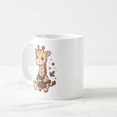かわいいキリンのバリスタ コーヒーマグ コーヒーマグカップ (正面左)