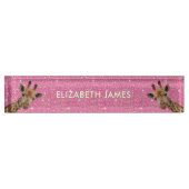 かわいいキリンのパーソナライズされた動物名 デスクネームプレート (正面)