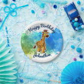 かわいいキリンのパーティーのプレート ペーパープレート (パーティー)