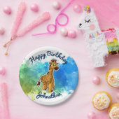 かわいいキリンのパーティーのプレート ペーパープレート (パーティー)