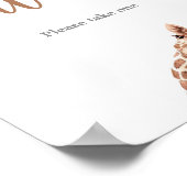 かわいいキリンのパーティーの好意のサイン ポスター (角)