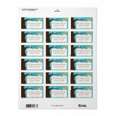 かわいいキリンのフレーム住所 シール (フルシート)