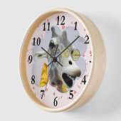 かわいいキリンの壁時計！ 壁時計 (傾斜)