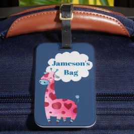 かわいいキリンの子供たち ラゲッジタグ