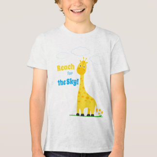 かわいいキリンの子供用Tシャツ トライブレンドTシャツ