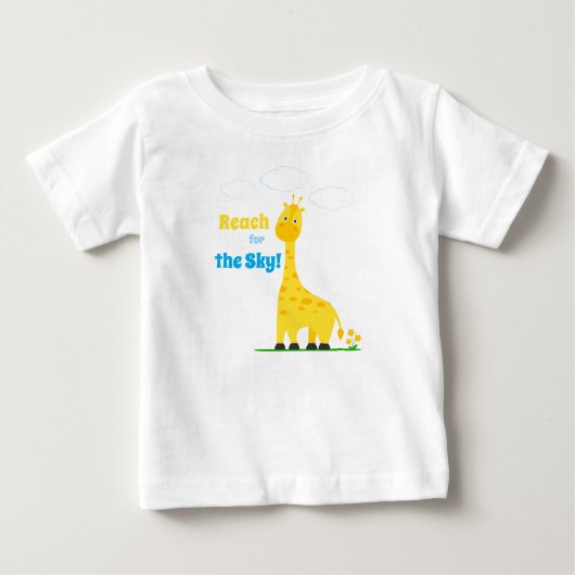 かわいいキリンの子供用Tシャツ ベビーTシャツ (正面)