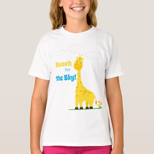 かわいいキリンの子供用Tシャツ Tシャツ (正面)