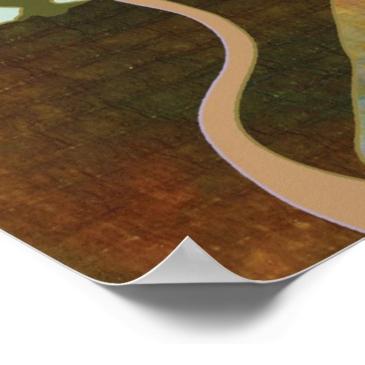 かわいいキリンの家族 ポスター (角)