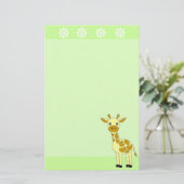 かわいいキリンの文房具 便箋 (スタンド正面)