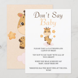 かわいいキリンの星はベビーカードを言わない