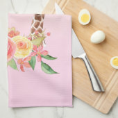 かわいいキリンの水の色ママ&ベビー キッチンタオル (四つ折り)