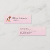 かわいいキリンの水の色ママ&ベビー スキニー名刺 (正面/裏面)