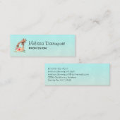 かわいいキリンの水の色ママ&ベビー スキニー名刺 (正面/裏面)