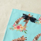 かわいいキリンの水の色ママ&ベビー ビーチタオル (インサイチュ)