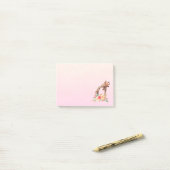 かわいいキリンの水の色ママ&ベビー ポストイット (デスク上)