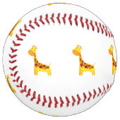 かわいいキリンの漫画 ソフトボール (正面左)