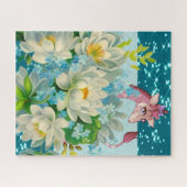 かわいいキリンの花 ジグソーパズル (横)