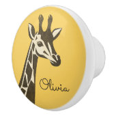 かわいいキリンの頭飾り セラミックノブ (右)