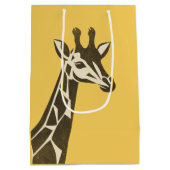 かわいいキリンの頭飾り ミディアムペーパーバッグ (裏面)