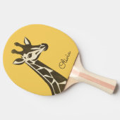 かわいいキリンの頭飾り 卓球ラケット (横)