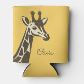 かわいいキリンの頭飾り 缶クーラー (正面)