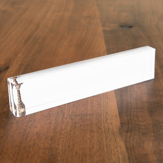 かわいいキリンの顔 デスクネームプレート (側面)