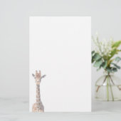 かわいいキリンの顔 便箋 (スタンド正面)