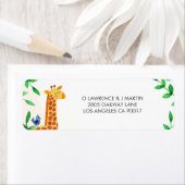 かわいいキリンの鳥の緑 ラベル (インサイチュ)