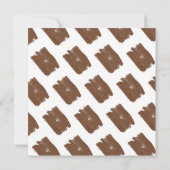 かわいいキリンイラストレーションバーチャルベビーシャワー 招待状 (裏面)