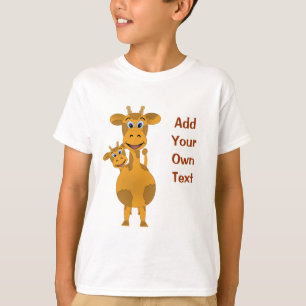 かわいいキリンカスタマイズ Tシャツ