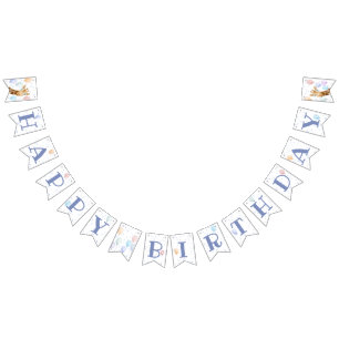 かわいいキリンカラフルバルーンボーイ誕生日バンタン バンティングフラッグ