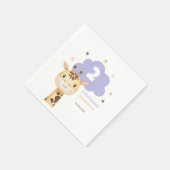かわいいキリンサファリ動物子供の誕生日 スタンダードカクテルナプキン (角)