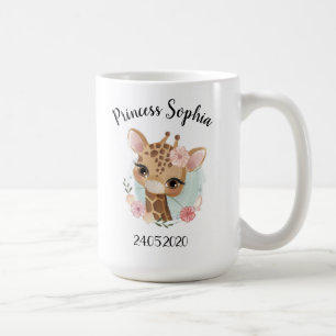 かわいいキリンジャングル動物の誕生日ベビーシャワー コーヒーマグカップ
