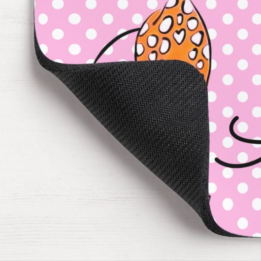 かわいいキリンスケッチサファリ動物の水玉模様 マウスパッド (コーナー)