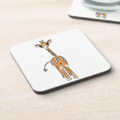 かわいいキリンスケッチ コースター (左側)