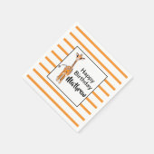 かわいいキリンスケッチ、サファリ動物 スタンダードカクテルナプキン (角)